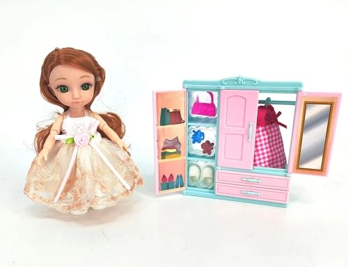 Sweet Annie Doll With Wardrobe - 6 Inches Blue Wardrobe Ages 3+