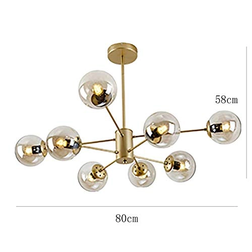 Semi Flush Mount Ceiling Light - Gold and glass E27