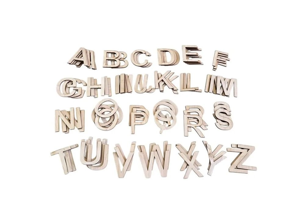Edu Fun Wooden Upper Case Alphabet Set - Suitable for 3 years and above 93 Pcs