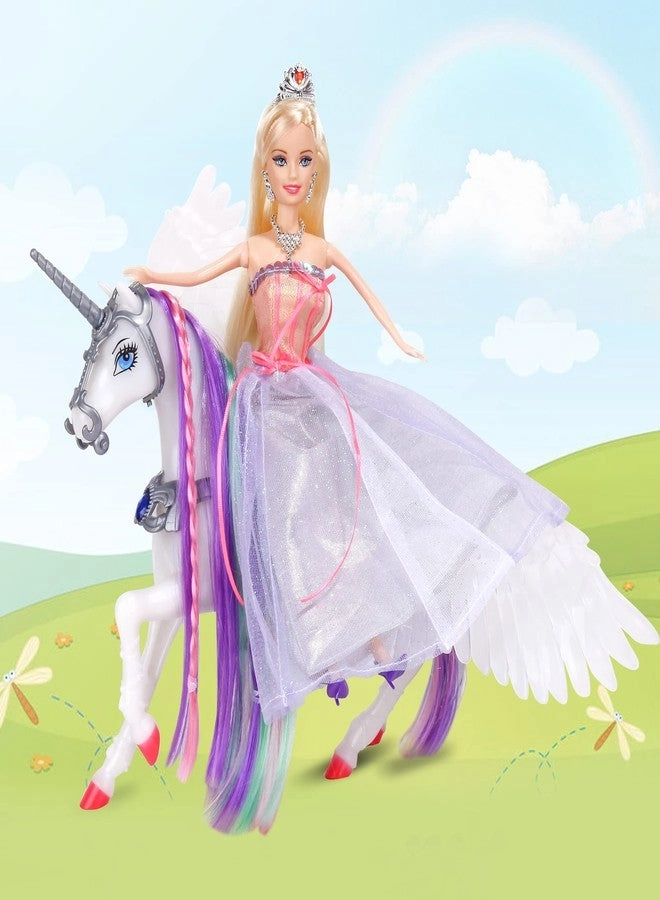 Unicorn Princess Doll - Magical Light Mane and Tail Set