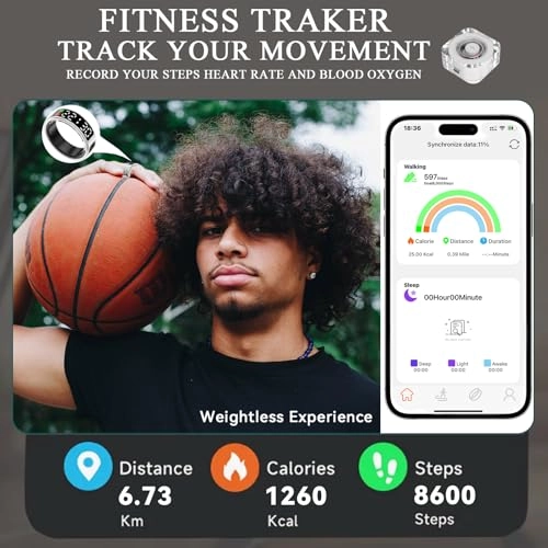 Smart Ring - Fitness Tracker Silver 13