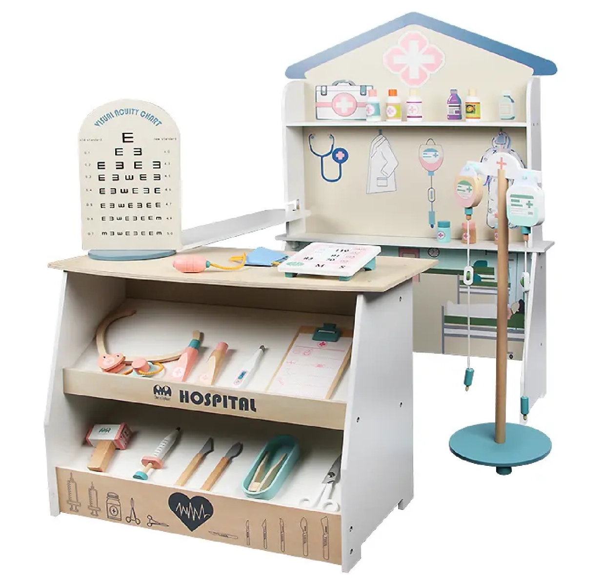 Role Play Hospital Play Set - Wooden (GB-MSN 21003)