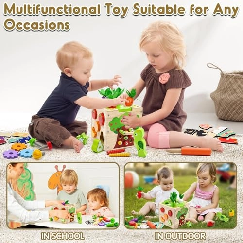 Wooden Activity Cube - 3 years and up