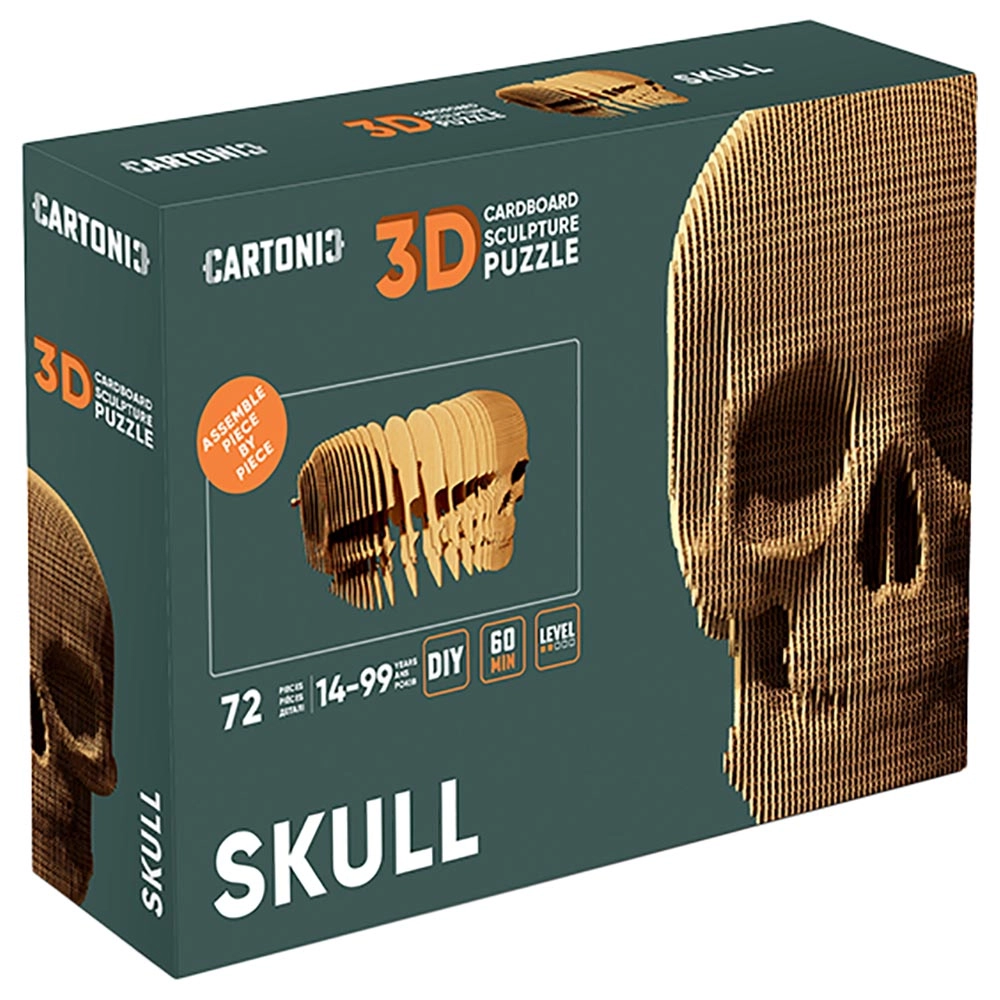 CARTONIC Skull 3D Puzzle (7529-CARTSKUL) - 72 pcs