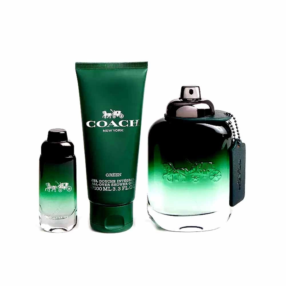 Coach Green For Men - Eau de Toilette 3 Pieces