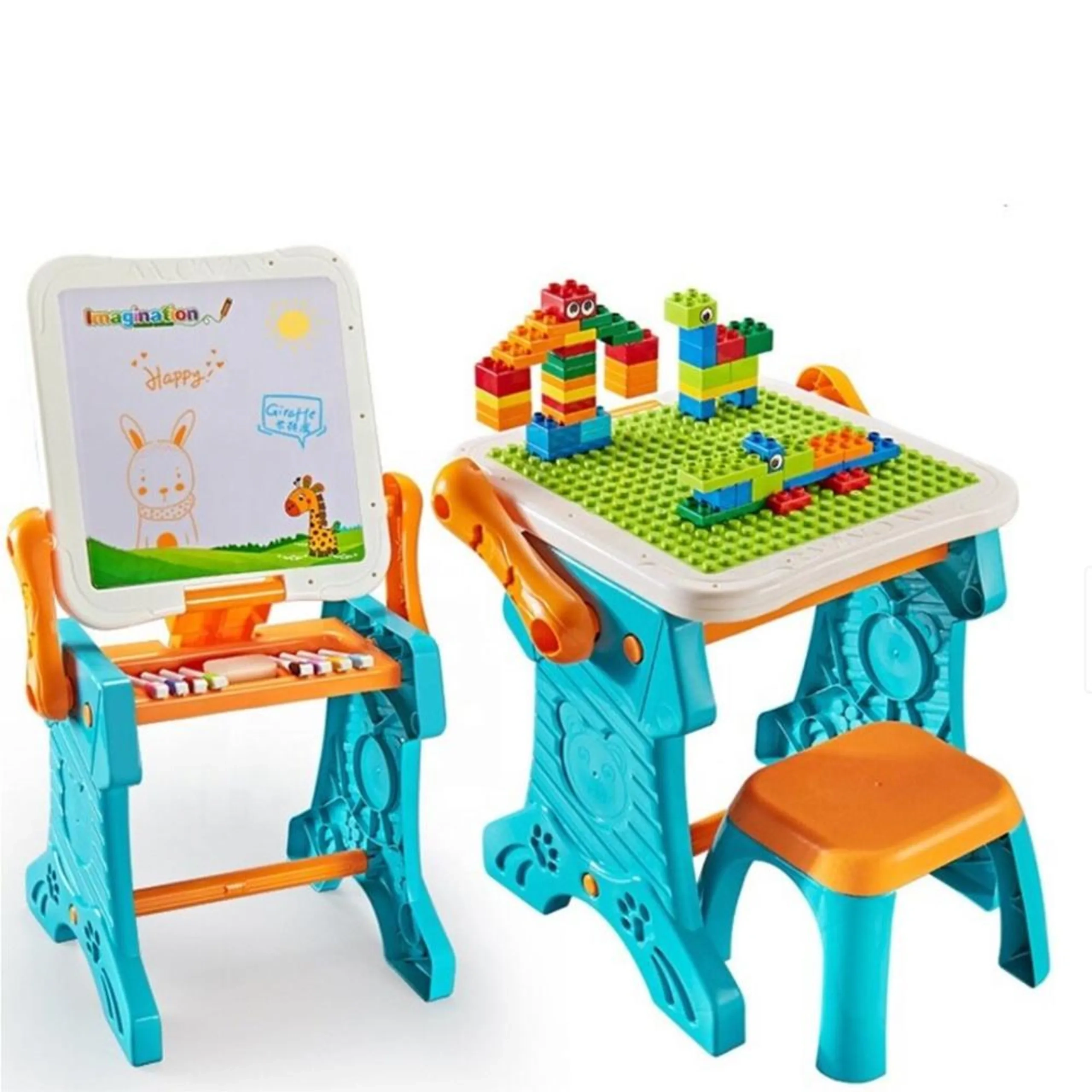 2-in-1 Easel & Building Blocks - 3 years & above 43 pieces