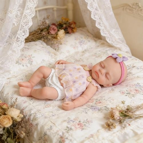 Irys Reborn Baby Doll - 12 inch Silicone Girl Sleeping Ages 3+