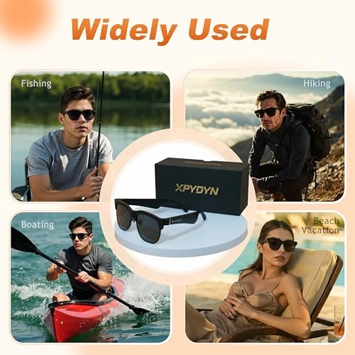 Adjustable Tint Smart Sunglasses - Bluetooth Built-In Speakers 110mAh battery