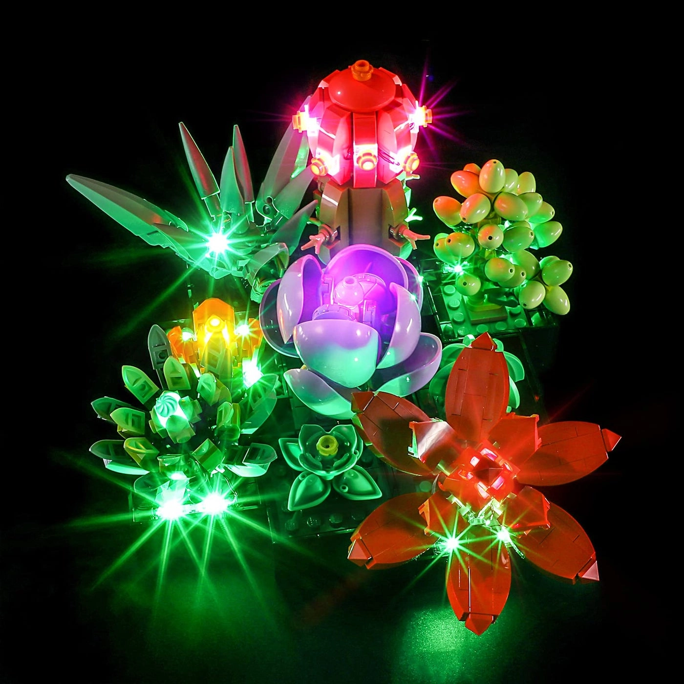 YEABRICKS LED Light for Lego-10309 Creator Succulents Building Blocks Model