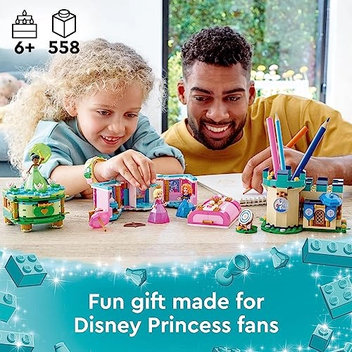 Disney Princess Aurora, Merida & Tiana’s Enchanted Creations (43203) - 558-piece Diamond Dress Set