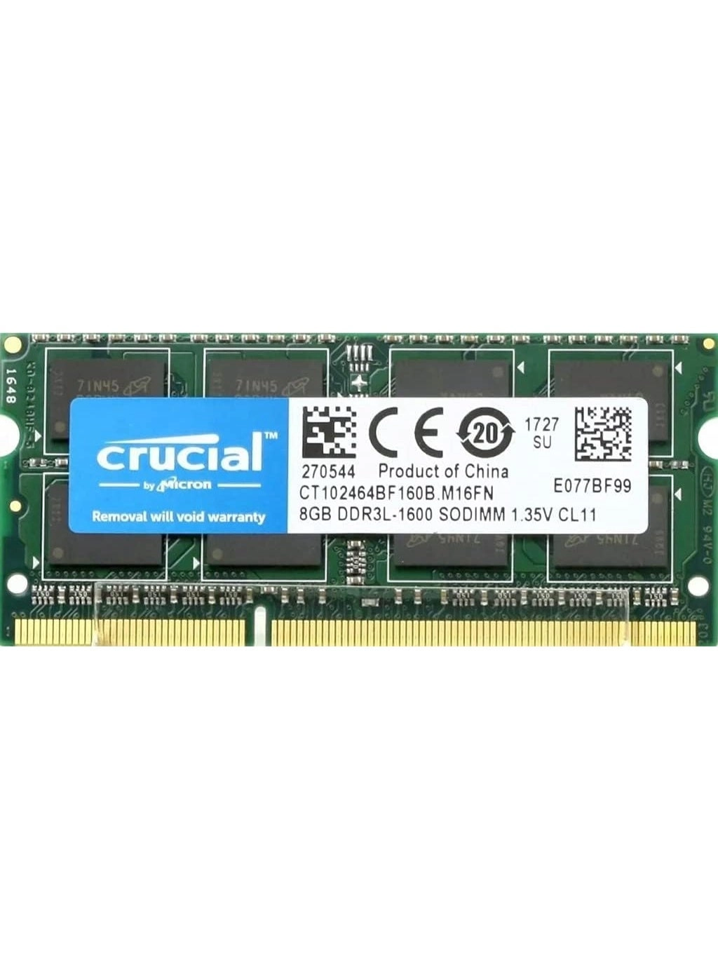 MT16KTF1G64HZ-1G6E1 - 8GB 1600 MHz DDR3