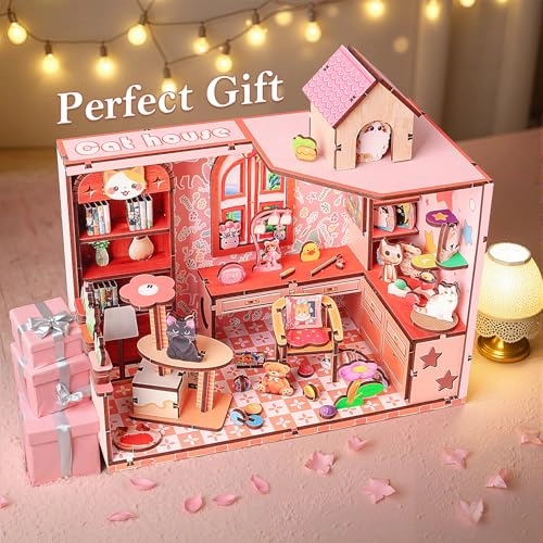 DIY Miniature House Dollhouse - Cat Hut