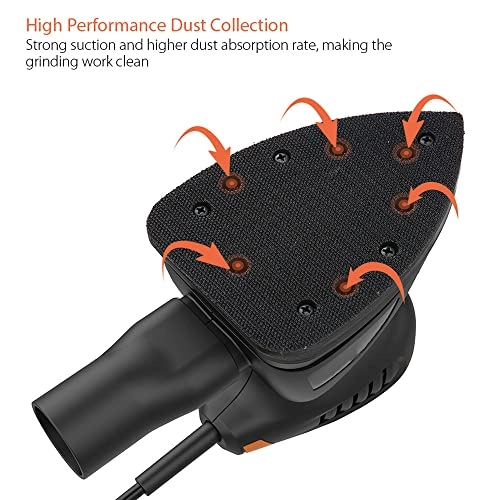 Detail Sander - 13,500RPM 16PCS Sandpapers Dust Collection