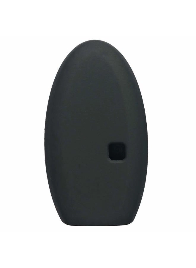 Rubbber 5 Buttons Smart Key Fob Cover - 2pcs Black Silicone