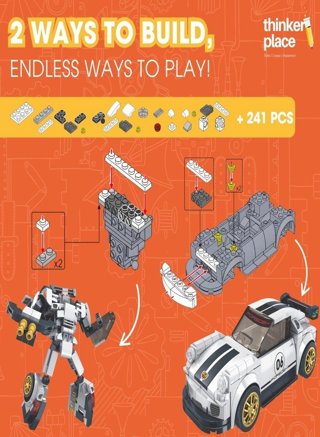 2-in-1 Robot & Sports Car - 241 pcs