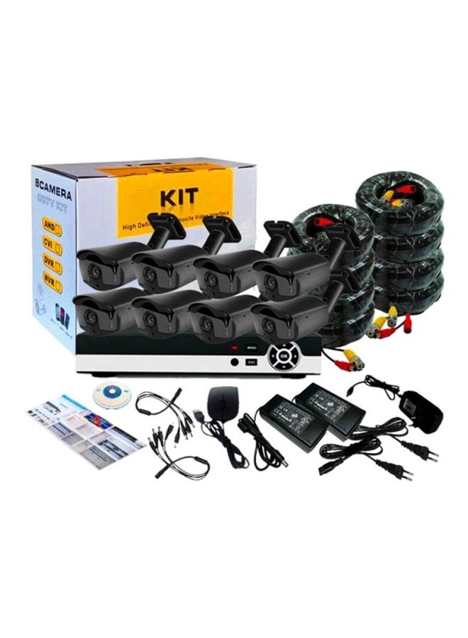 8CH 1080N AHD DVR + 1080p Bullet Camera - 8PCS + 1TB Hard Disk