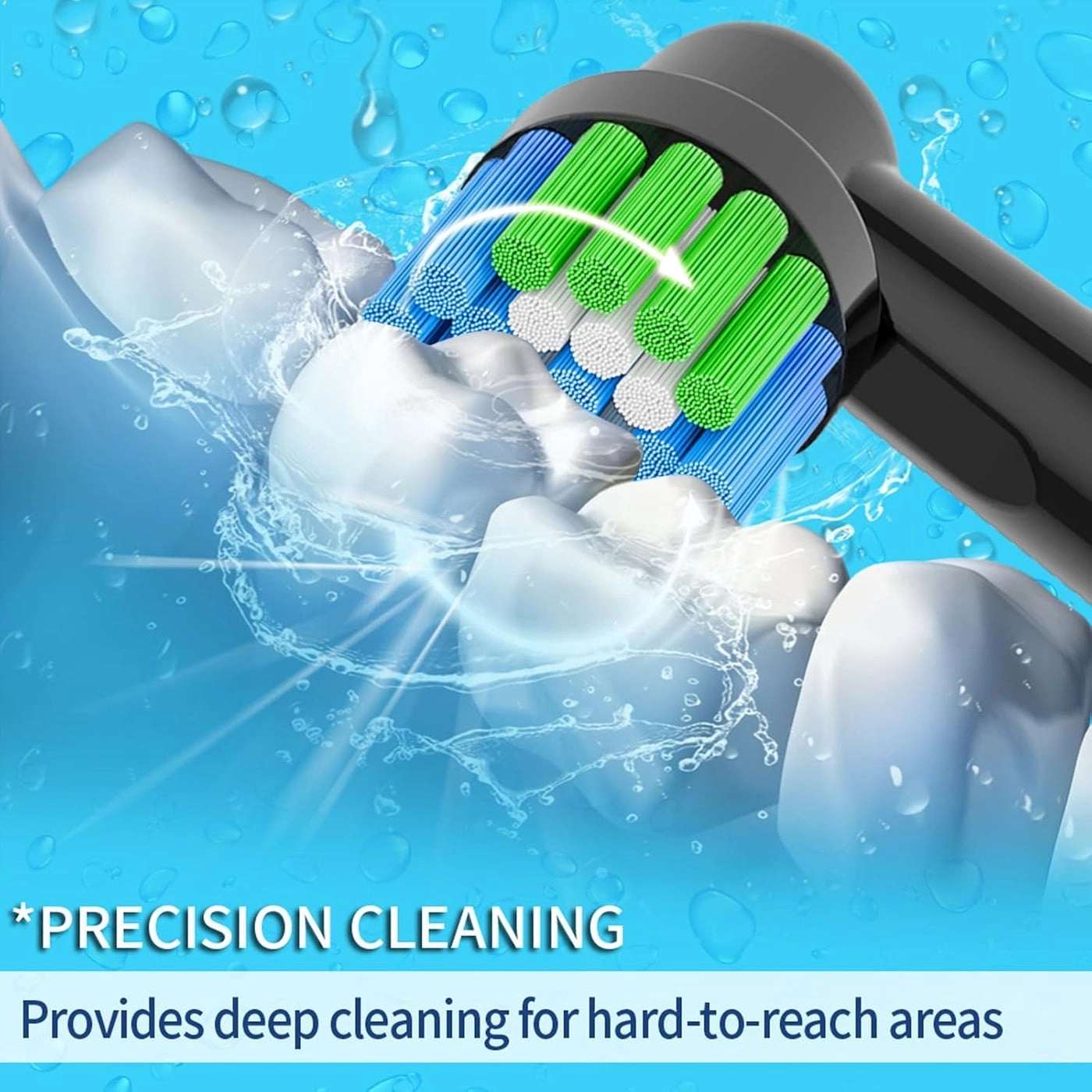 Replacement Brush Heads - 16pcs 4 Precision Clean 4 Cross Clean 4 3D Whitening 4 Sensitive Clean