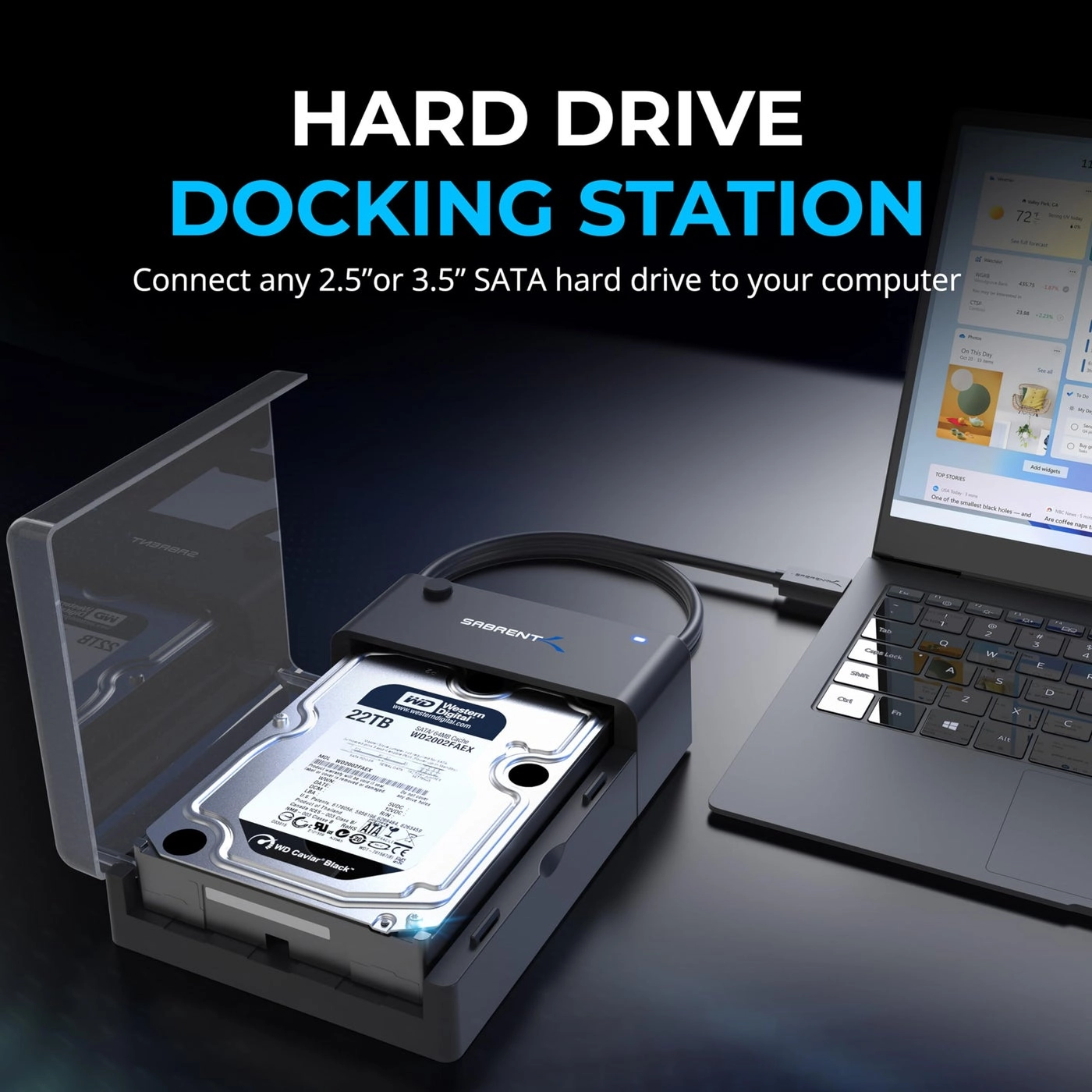 EC DFFN Lay Flat Docking Station - USB 3.0 22TB 2.5"/3.5"