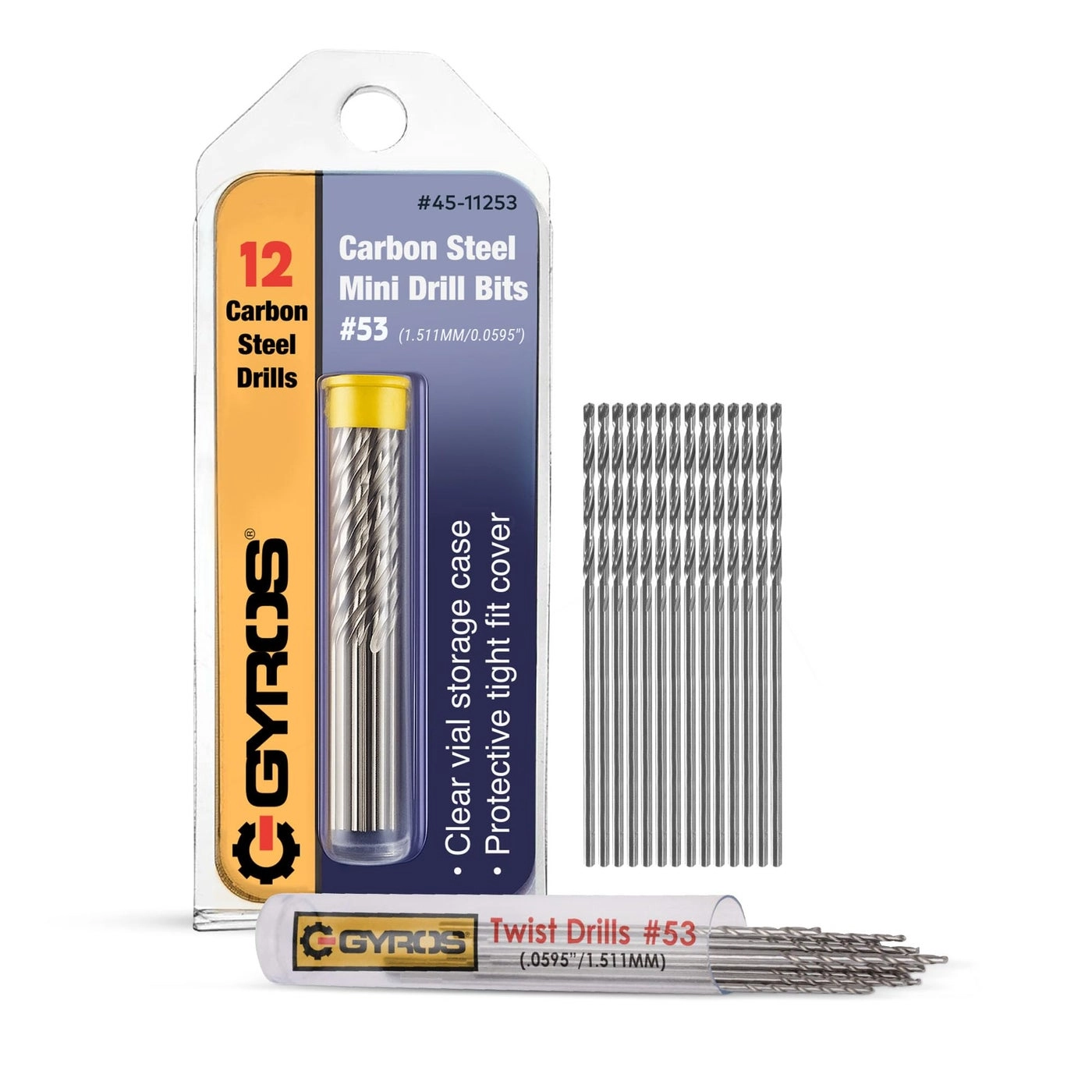 Gyros Micro Drill Bit Set - Carbon Steel 12 PCS