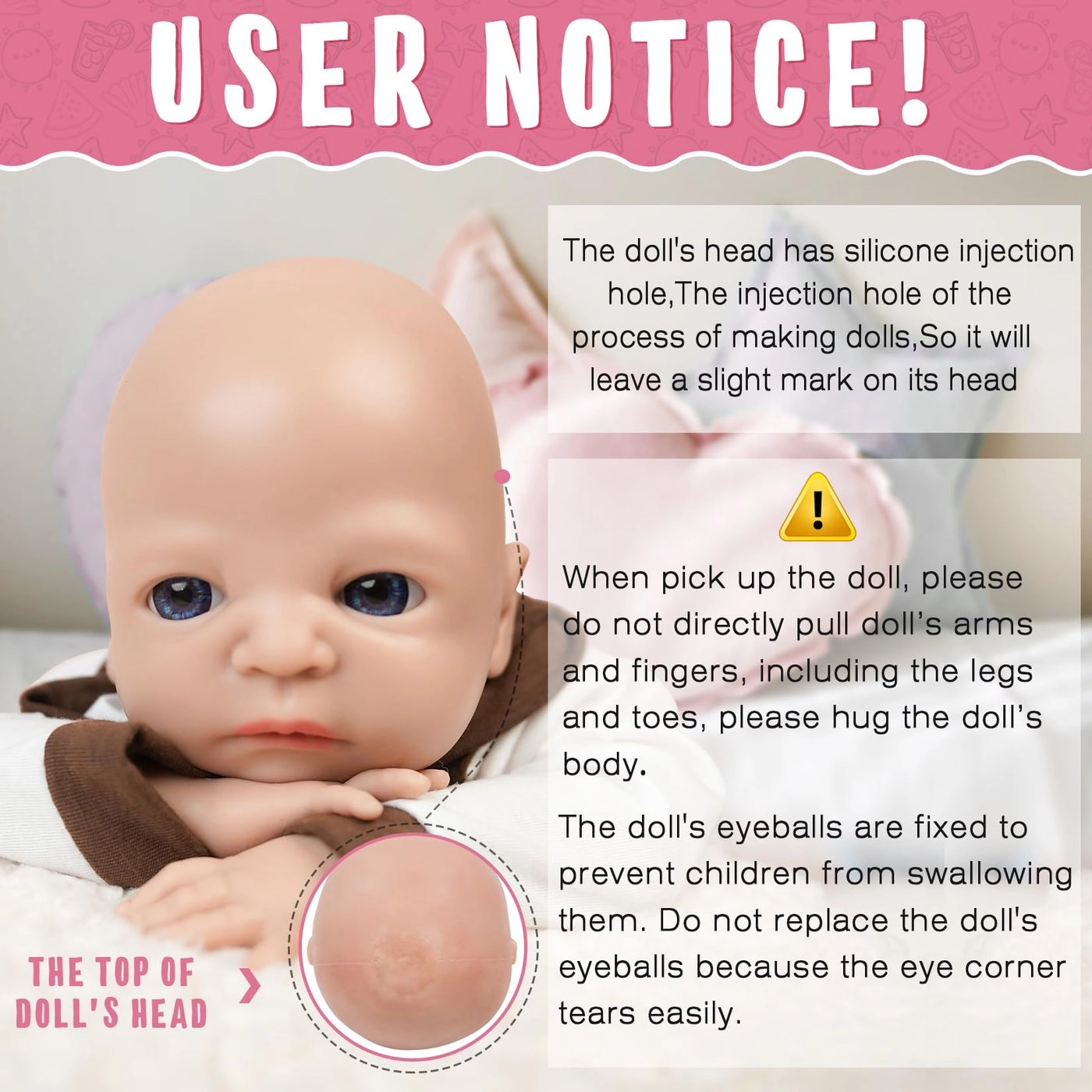 Sleeping Baby Doll - 16 inch Silicone Girl Skin Color Ages 3+