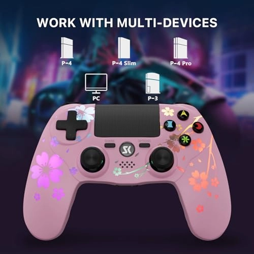 Wireless Controller for PS4 - PinkWhite Pack