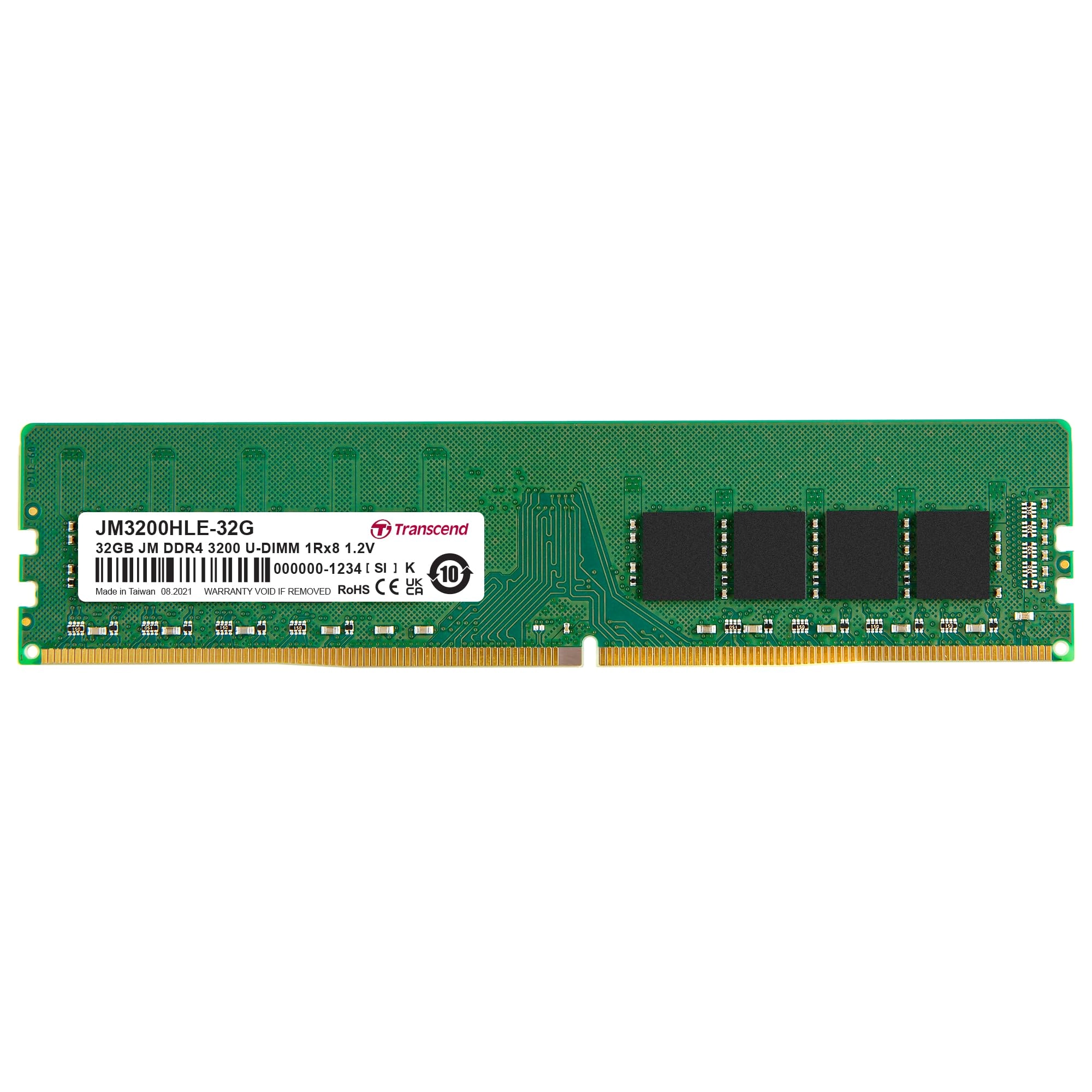 Transcend JM3200HLE-32G - 32GB 3200MHz U-DIMM DDR4