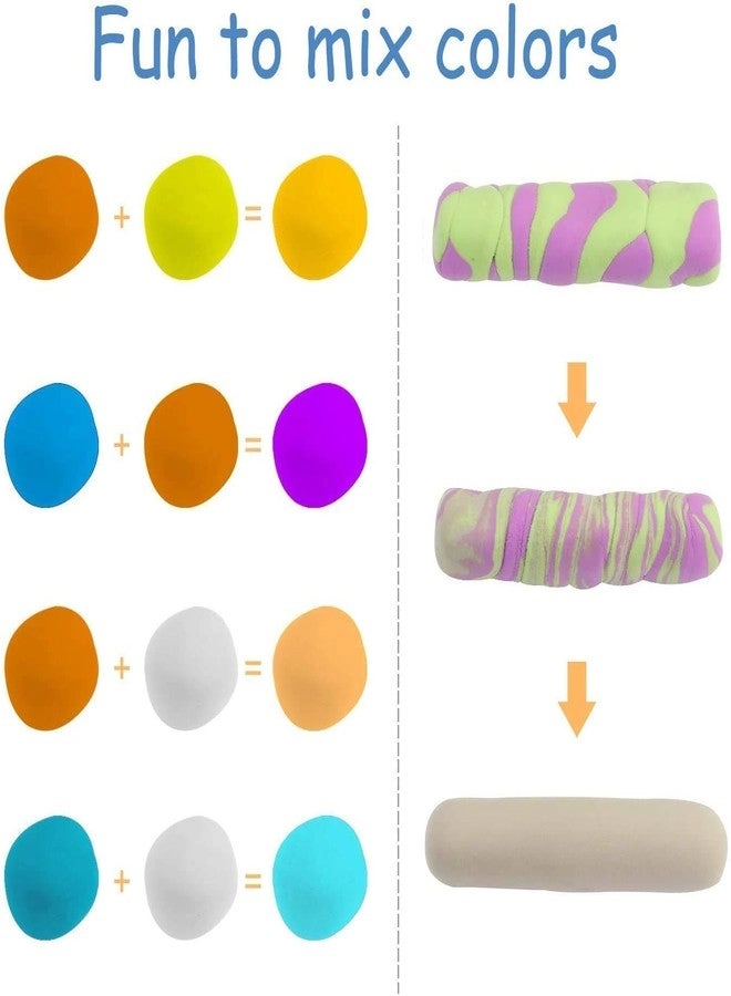 Air Dry Clay - 12 Colours with Tools