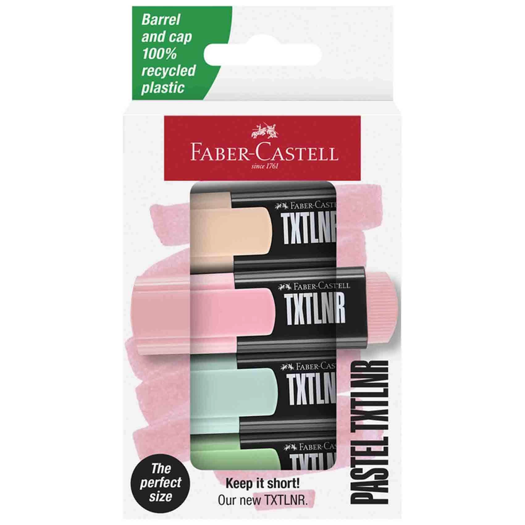 Faber-Castell Textliner 2546 - Assorted Pastel Color Chisel Tip