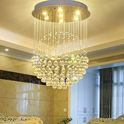 GU10 Round Crystal Chandelier - Dimmable