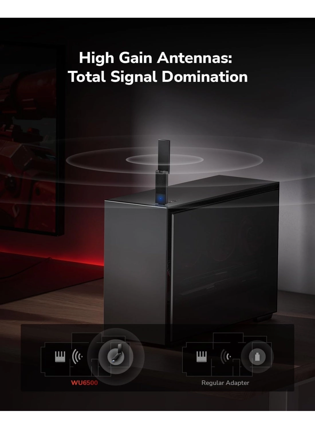 BE6500 - Tri-Band 6GHz/5GHz/2.4GHz USB 3.0 Wireless