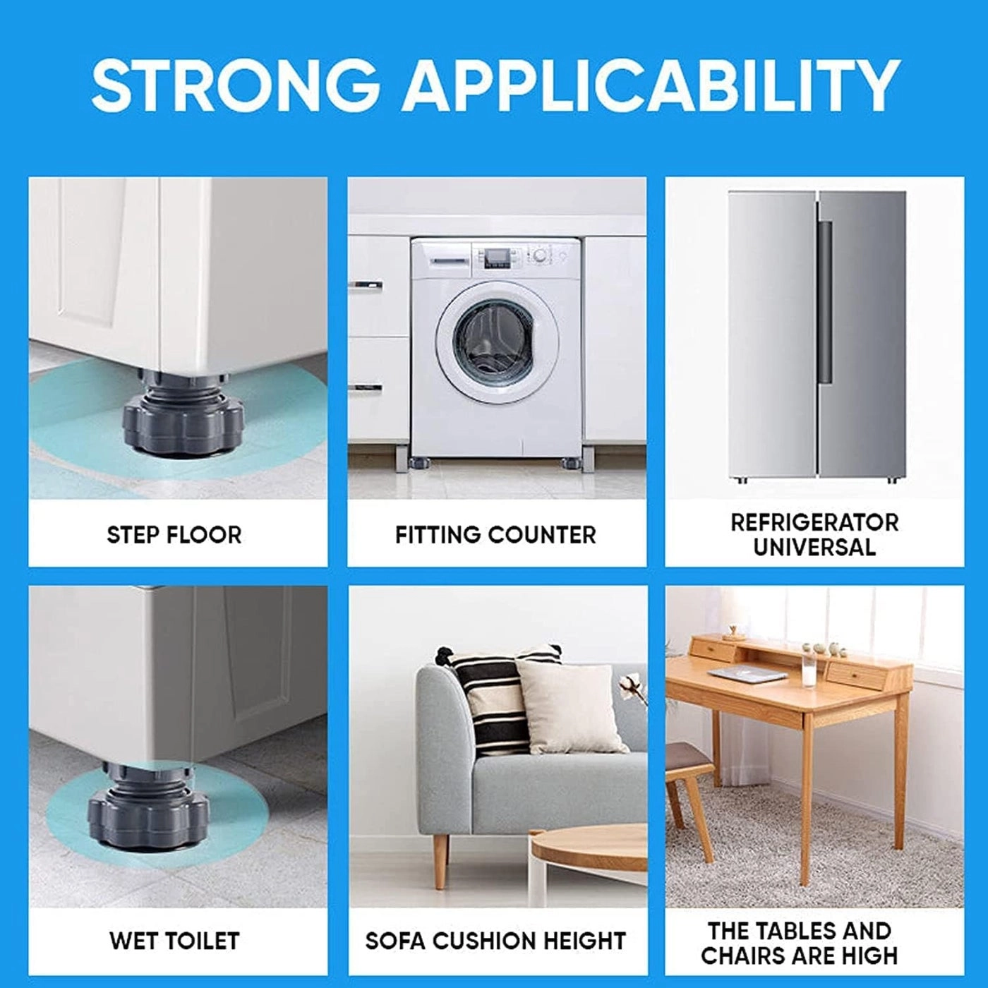 Washing Machine Support - Adjustable Height Anti Vibration
