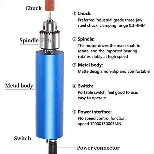 Mini Electric Hand Drill - Aluminum 105 Accessories