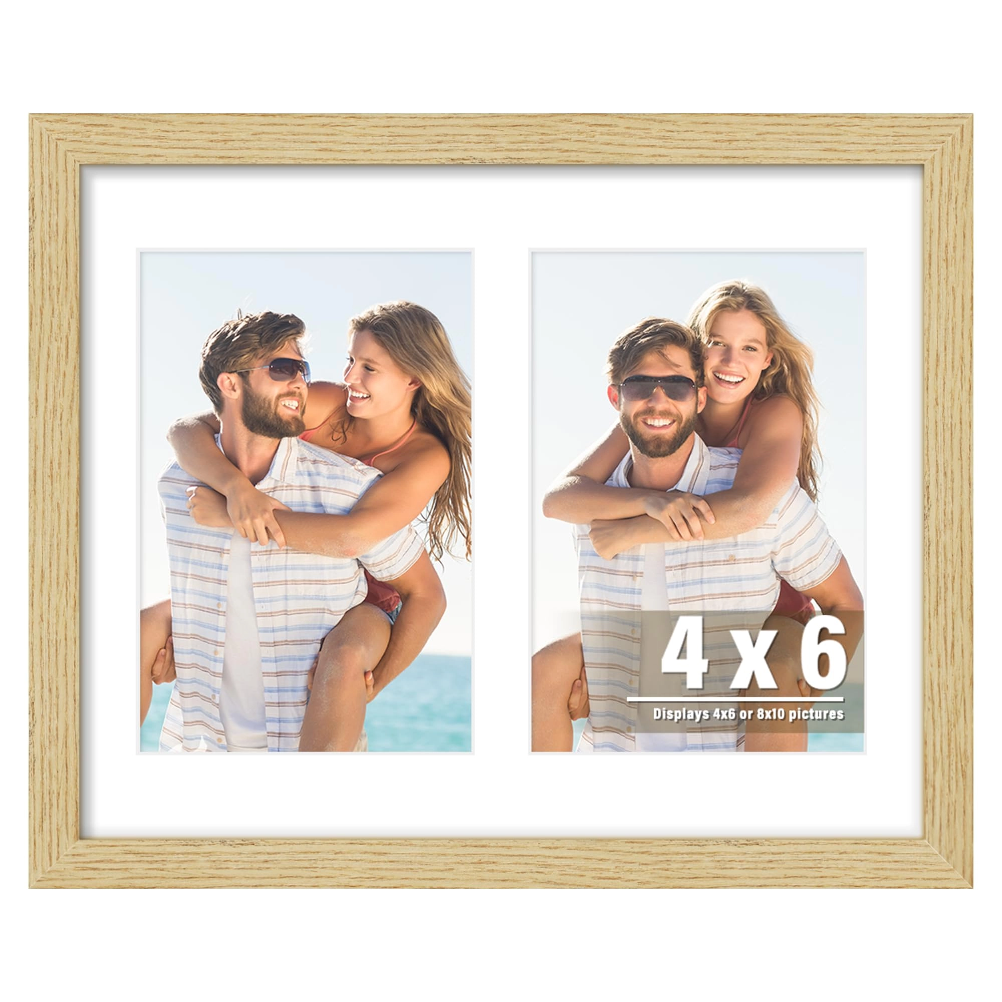 duenpy Double Picture Frame - 8x10 Two 4x6