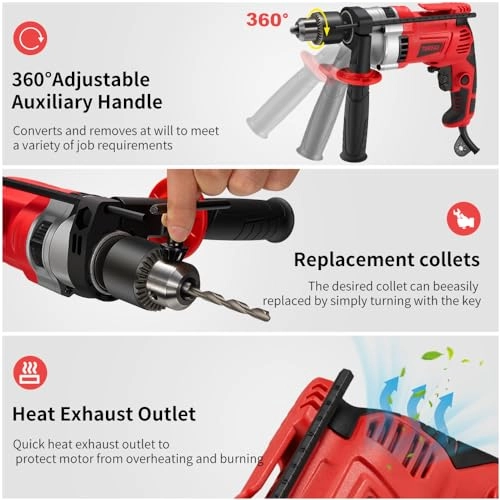 Hammer Drill - 910W 13mm Chuck 0-3000RPM
