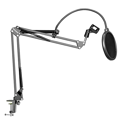 Mic Stand + Mic Clip Holder + Table Mounting Clamp + Pop Filter
