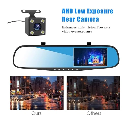 Rearview Mirror Camera Dash Cam - 1080p 30fps