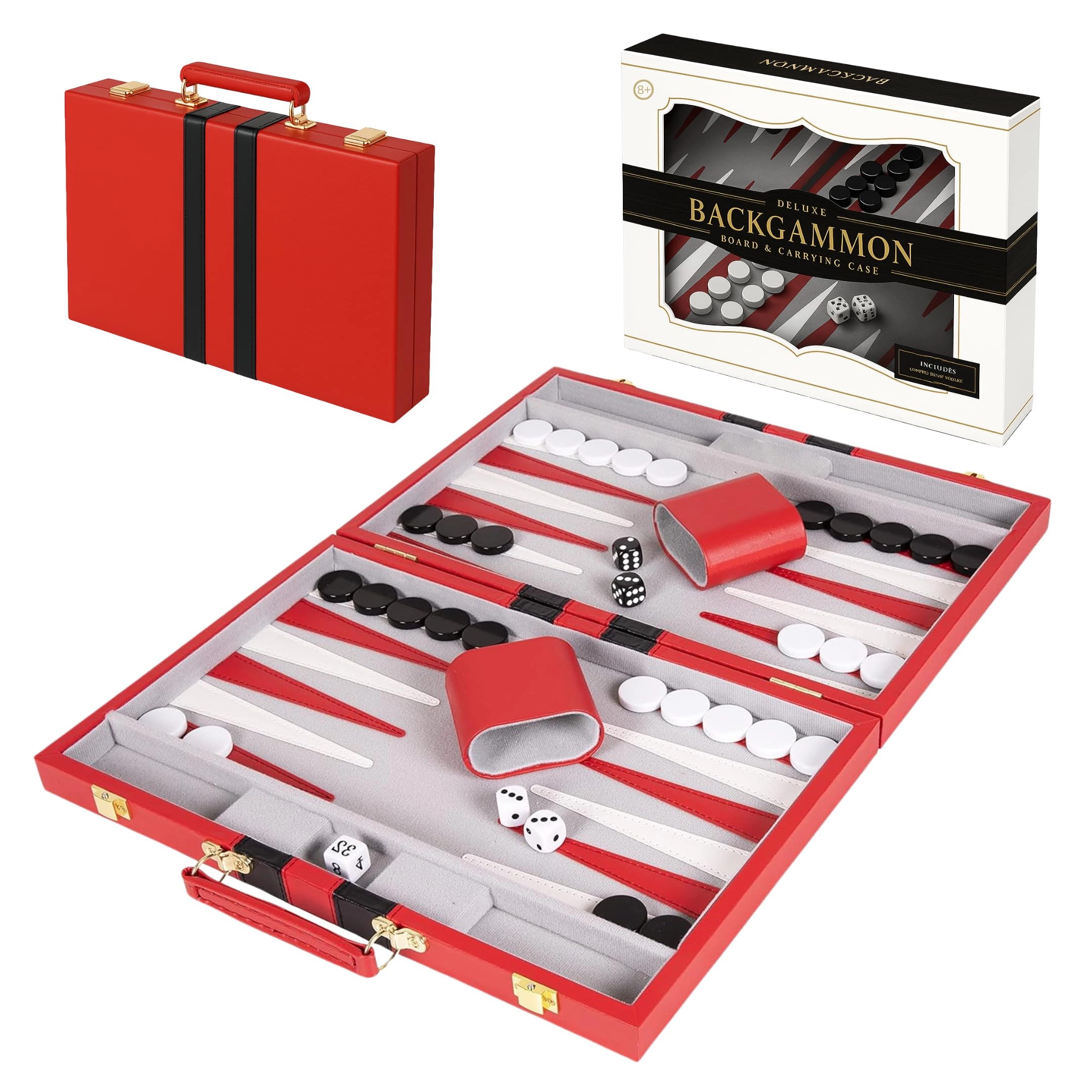 Crazy Games Backgammon Set - Premium Leather Case Strategy & Tip Guide
