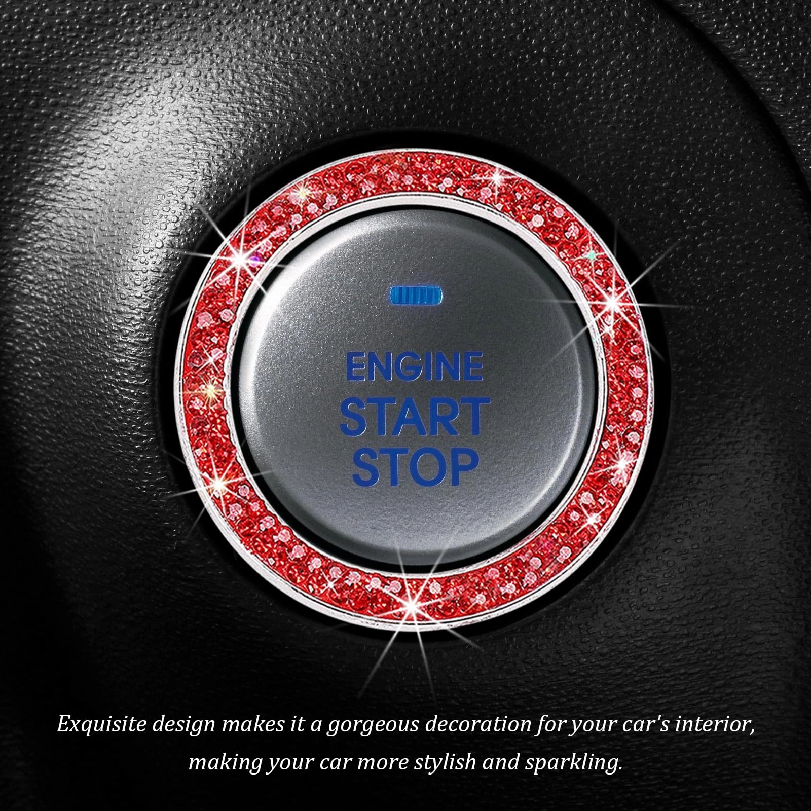 Rhinestone Car Engine Start Ring Decals