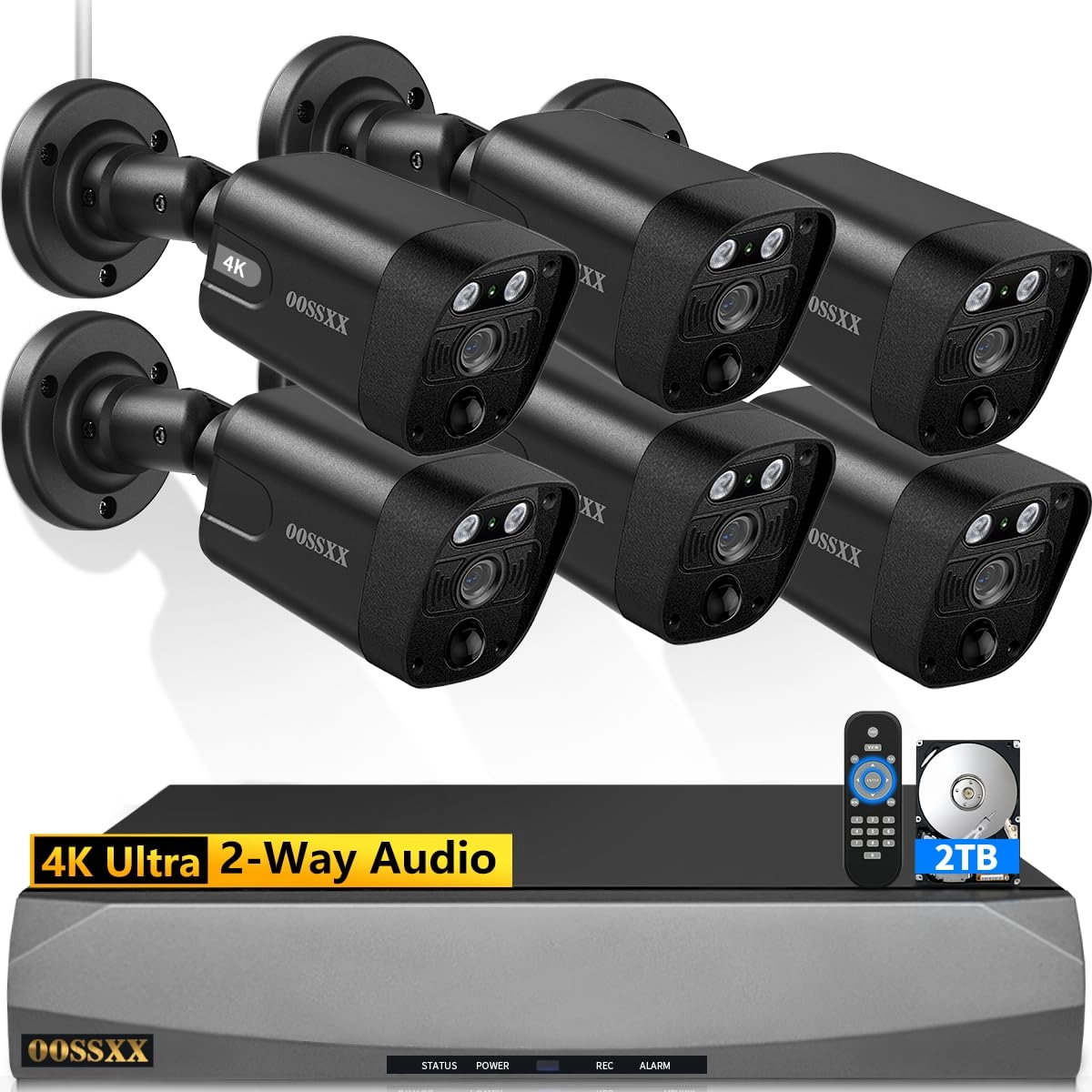 OOSSXX 6-Cams - 4 8Ch 4K/8.0 Megapixel