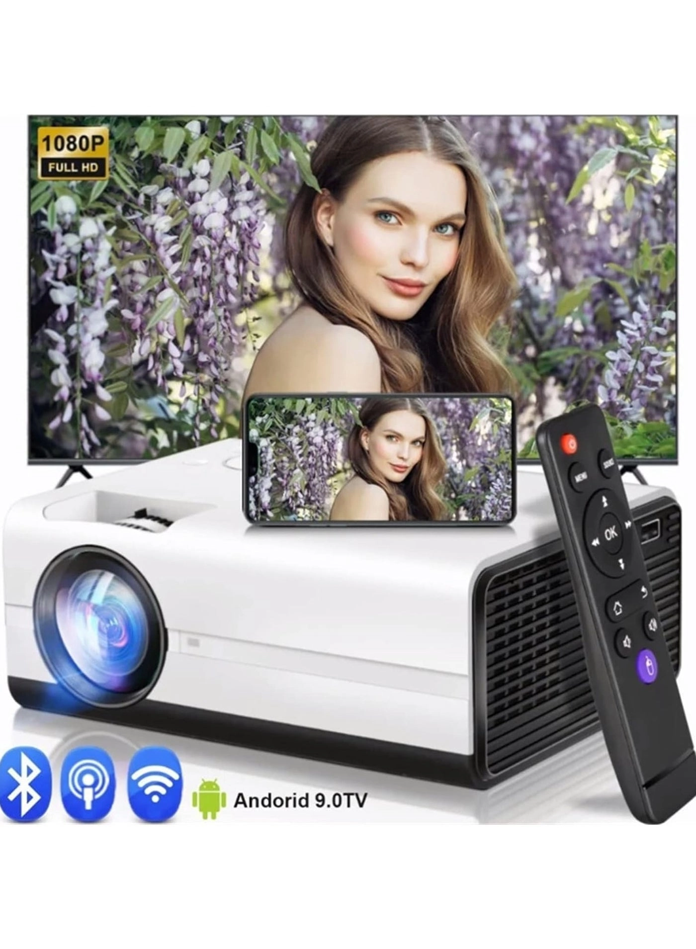 Portable Projector 1pc, White 4