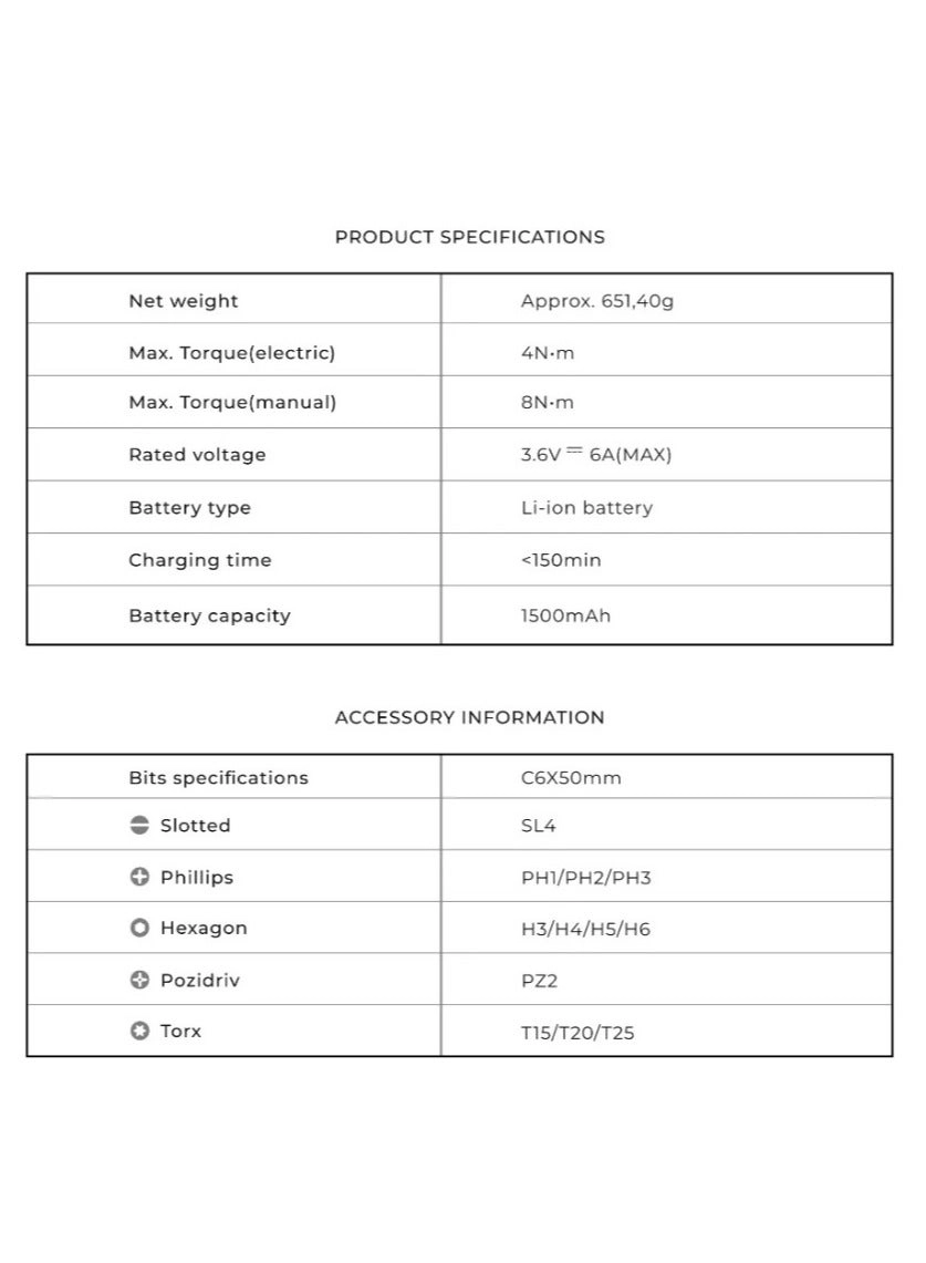 Electric Screwdriver Kit - 1500mAh