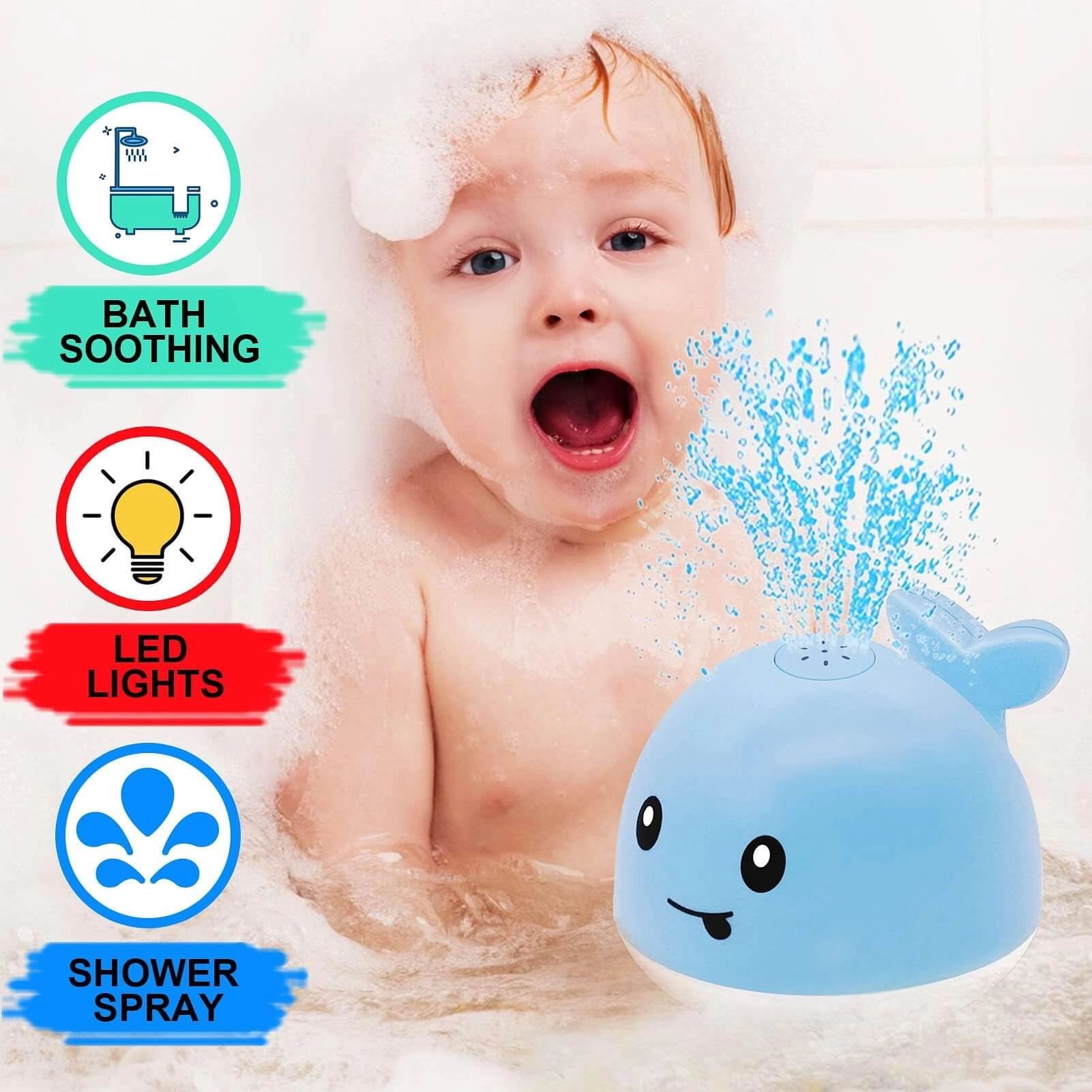 Whale Water Spray - 5 inches Rechargeable Automatic