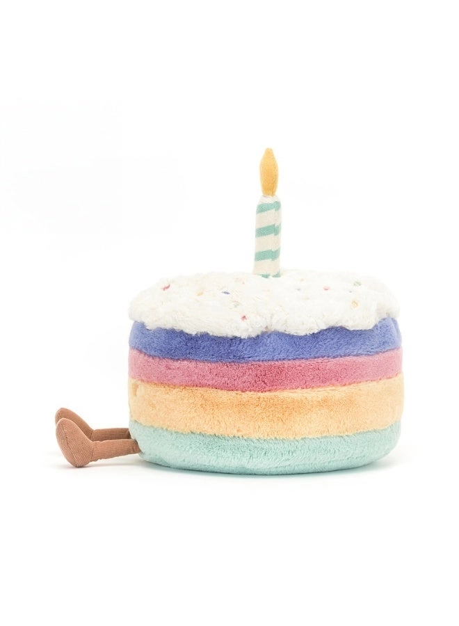 Rainbow Cake Plush Toy Food Family Series 26 cm