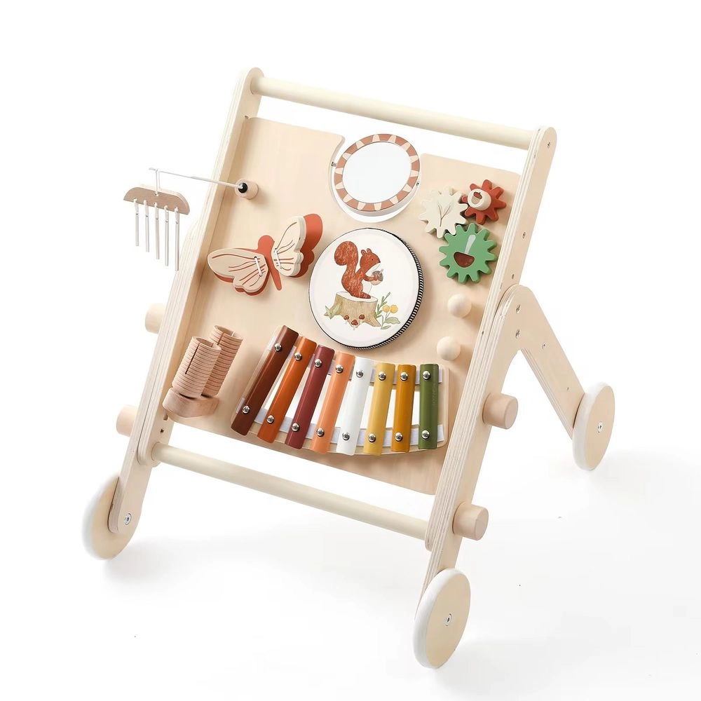 Maxim 3 Wooden Baby Musical Activity Walker - 3-In-1 Multicolor