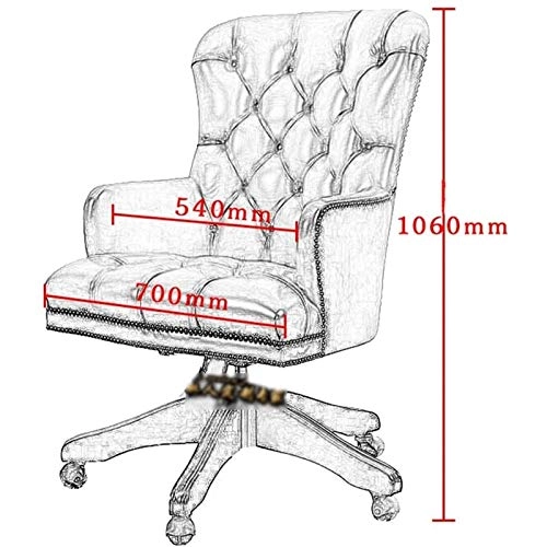 Desk Chair - PU Leather Brown High Back