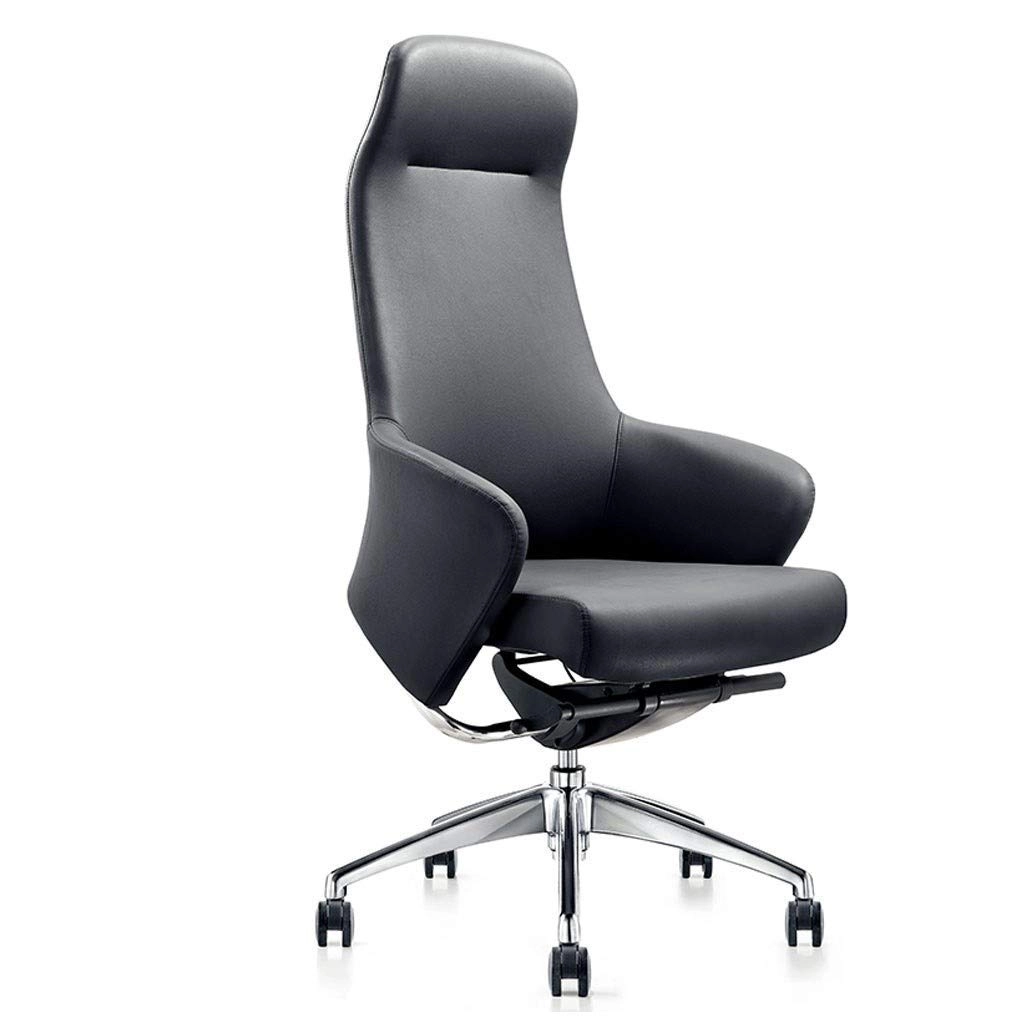 Desk Chair - PU Leather Brown High Back