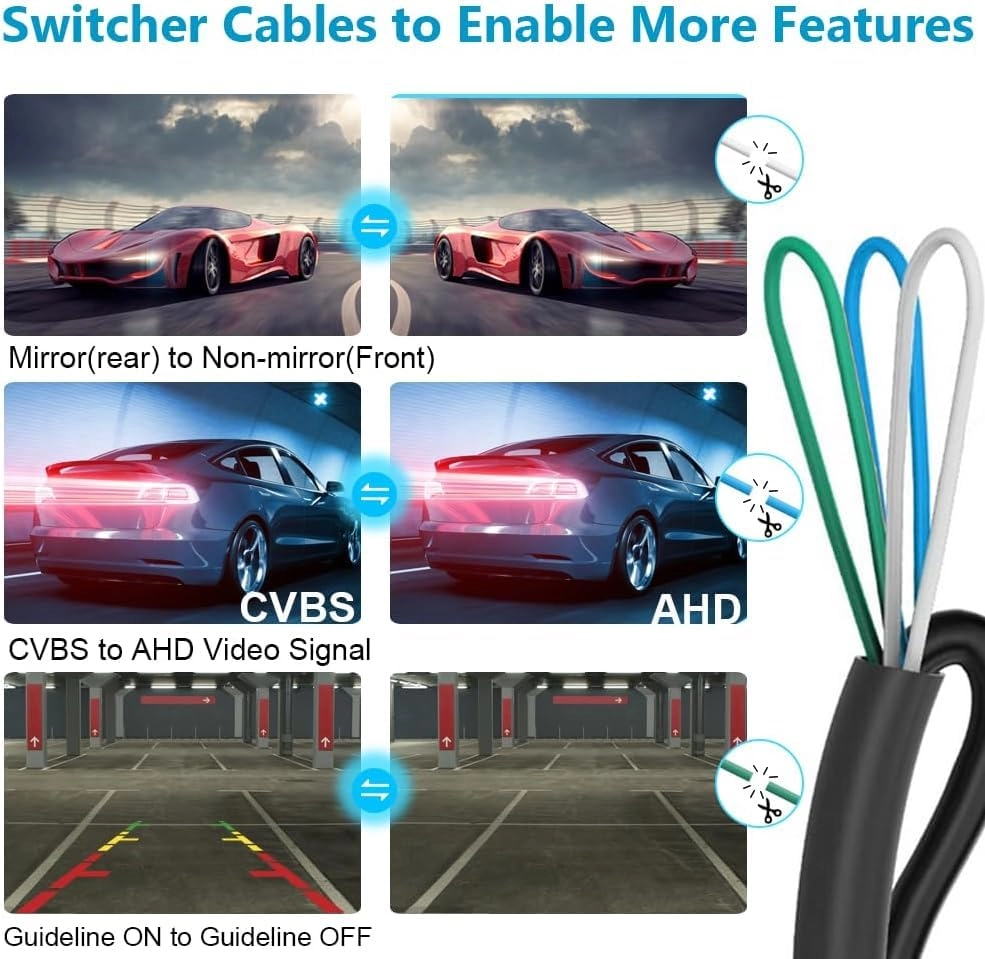1080P Rear View Camera - Night Vision RCA Video Cable