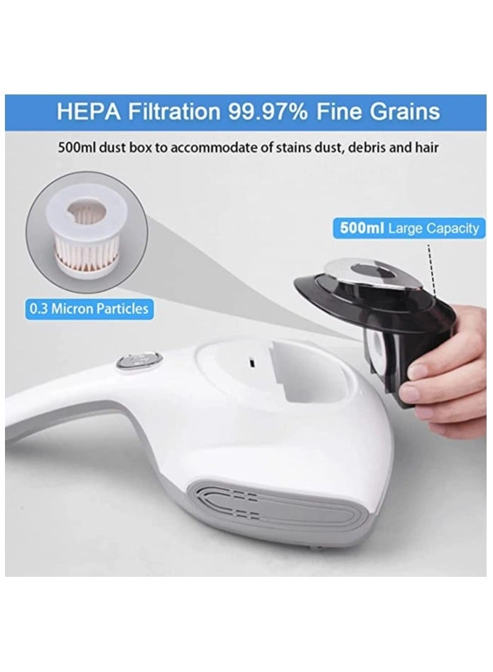 Handheld Deep Mattress Vacuum Cleaner - 10Kpa Low Noise Cordless