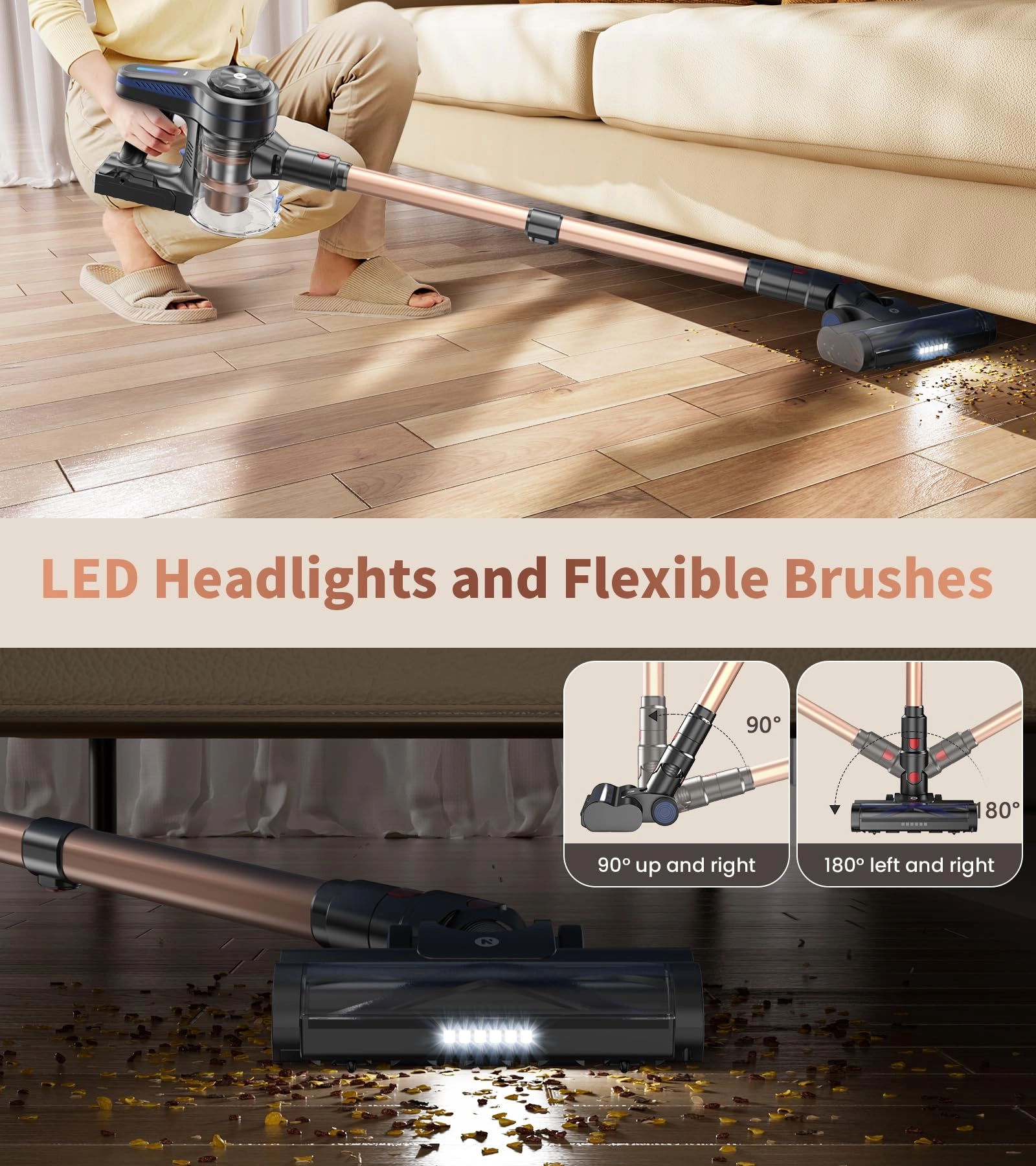 Cordless Vacuum Cleaner - 45min Stick