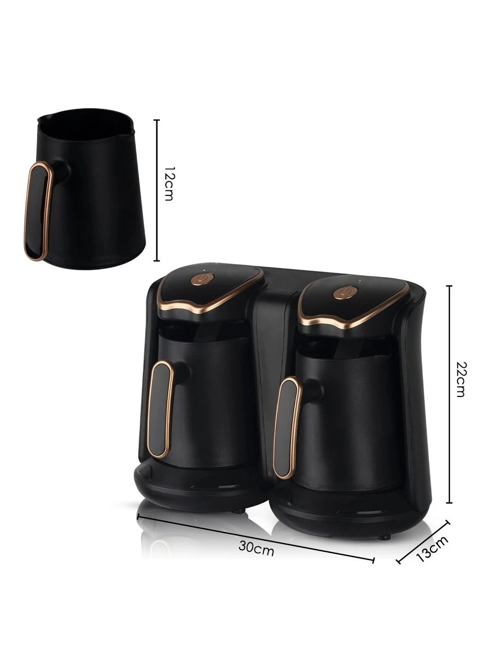 Turkish Coffee Maker Dual 600W Programmable 10-Cup